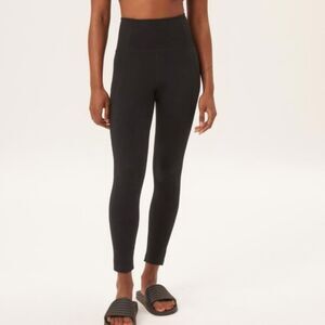 Girlfriend Collective Leggings Black Women's High Waisted 7/8 Gym Classic Pants